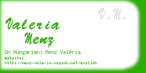 valeria menz business card